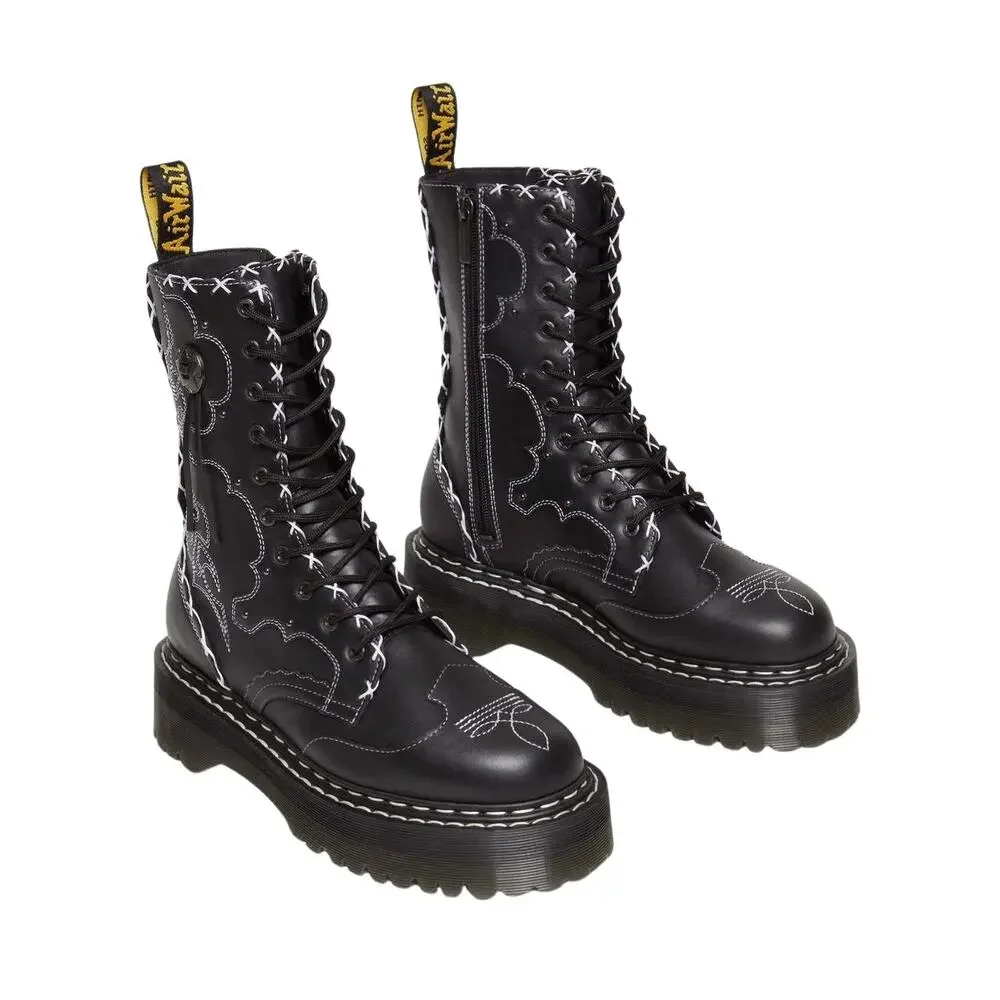 Dr. Martens Jadon Hi Boot Gothic Americana Leather Platforms Black Men’s Size 14